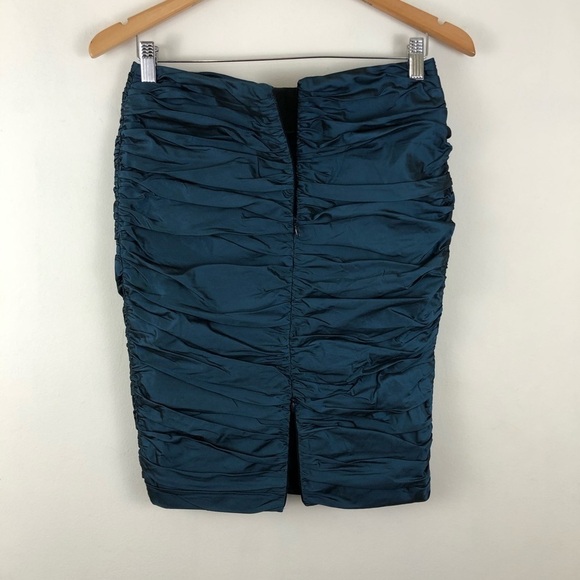 Lida Baday Formal Pencil Blue Green Skirt 4 - Picture 7 of 7